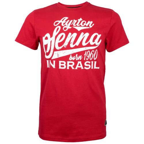 Tee Shirt - Ayrton Senna - Vintage Red