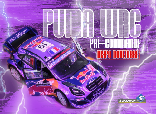 Miniature 1/18 - SOLIDO - Ford Puma WRC Rallye Monte Carlo 2022 - S. LOEB